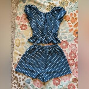 Blue Floral Set -size M (10-12)